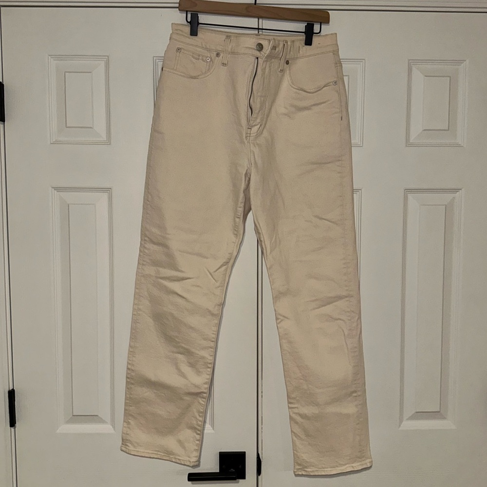 Madewell 90’s straight cream denim jeans